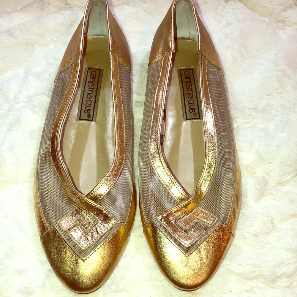 80’s Carysma Club “Classy Gold” Flats!